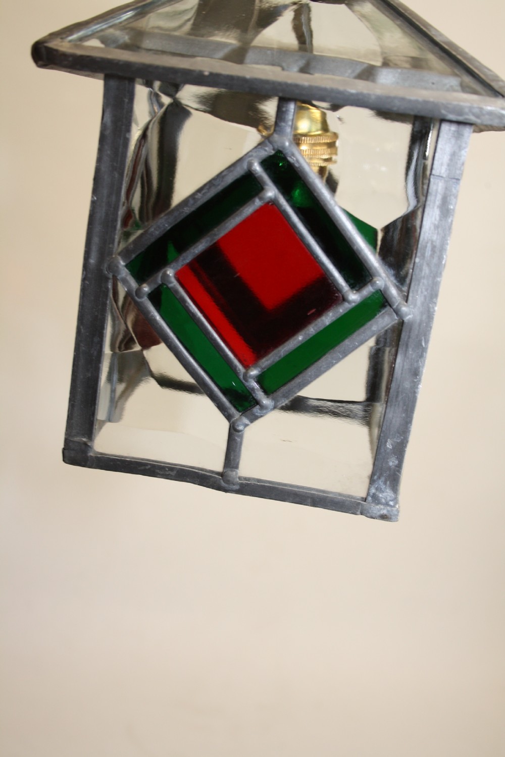 Early 20th century leaded porch light View III
