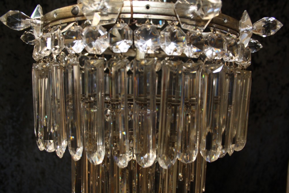 Early 20th century tall swag chandelier View V