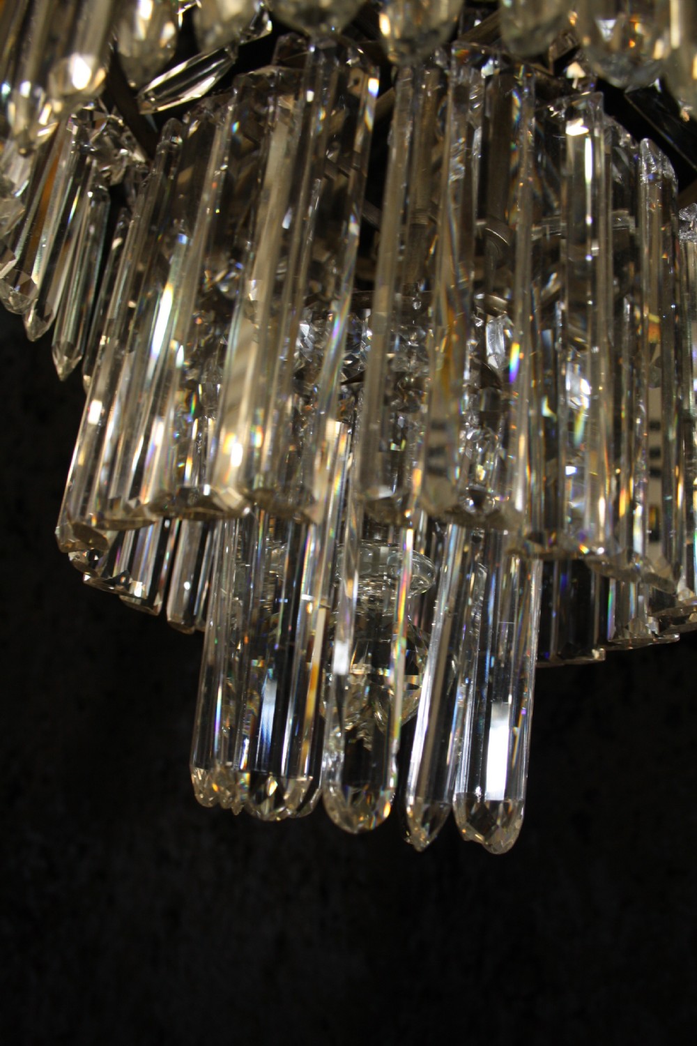 Early 20th century tall swag chandelier View VI