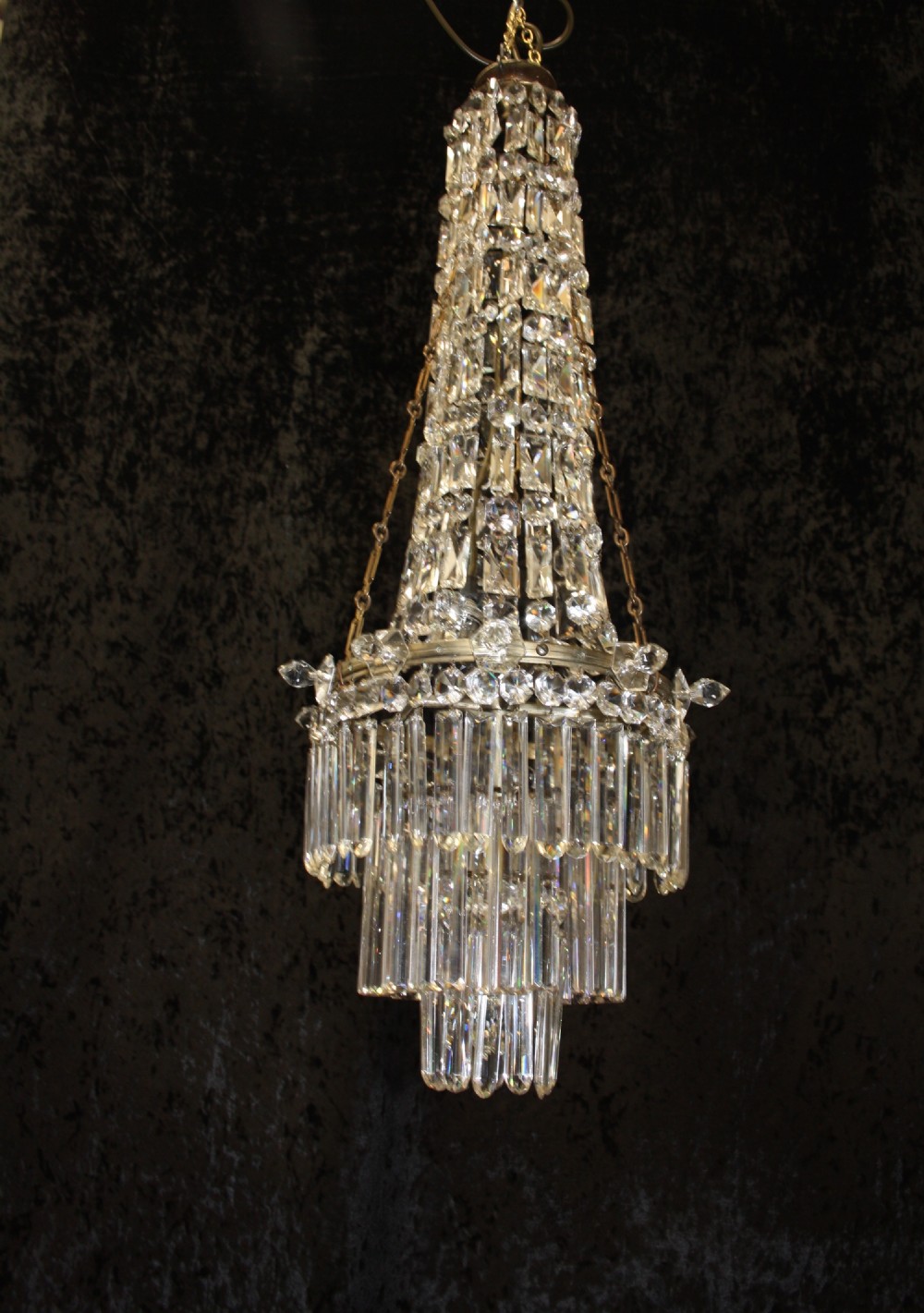 Early 20th century tall swag chandelier View VII