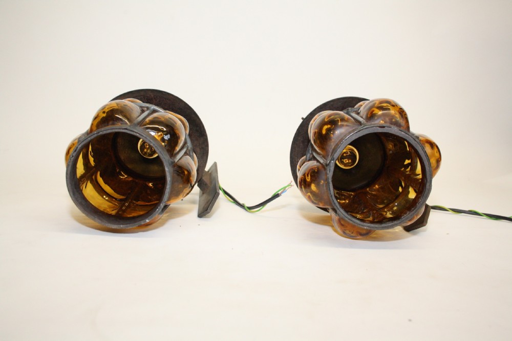 Pair of art deco porch lights View IV