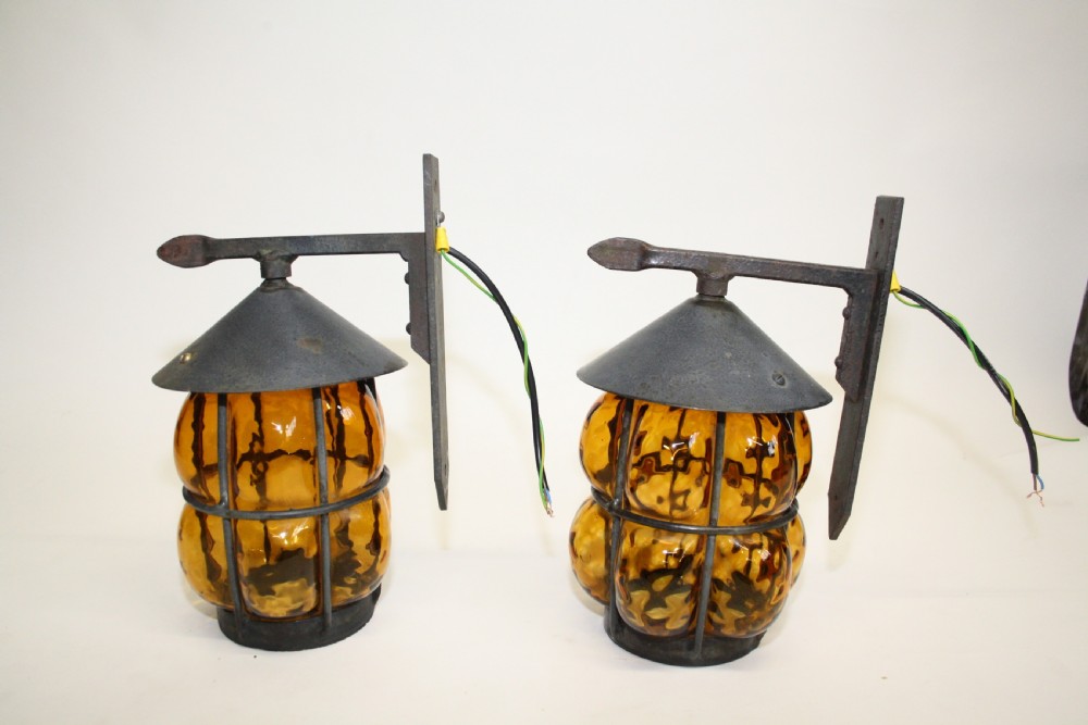 Pair of art deco porch lights View VI