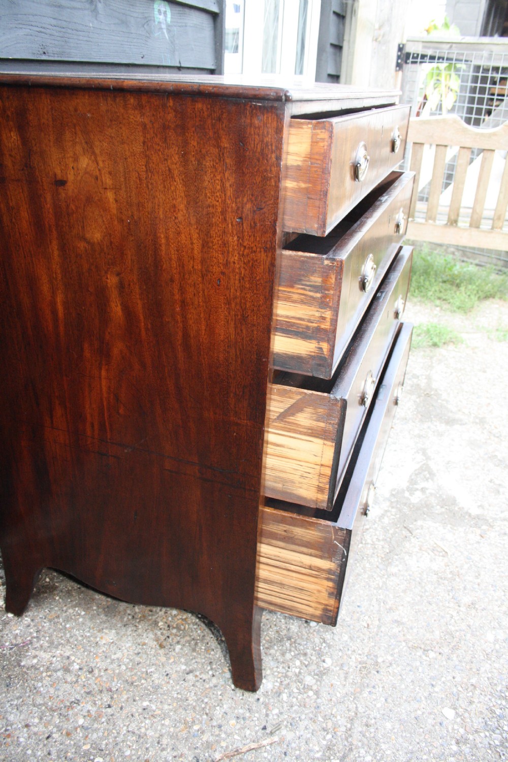 19th century short grain mahogany chest of drawers View VII