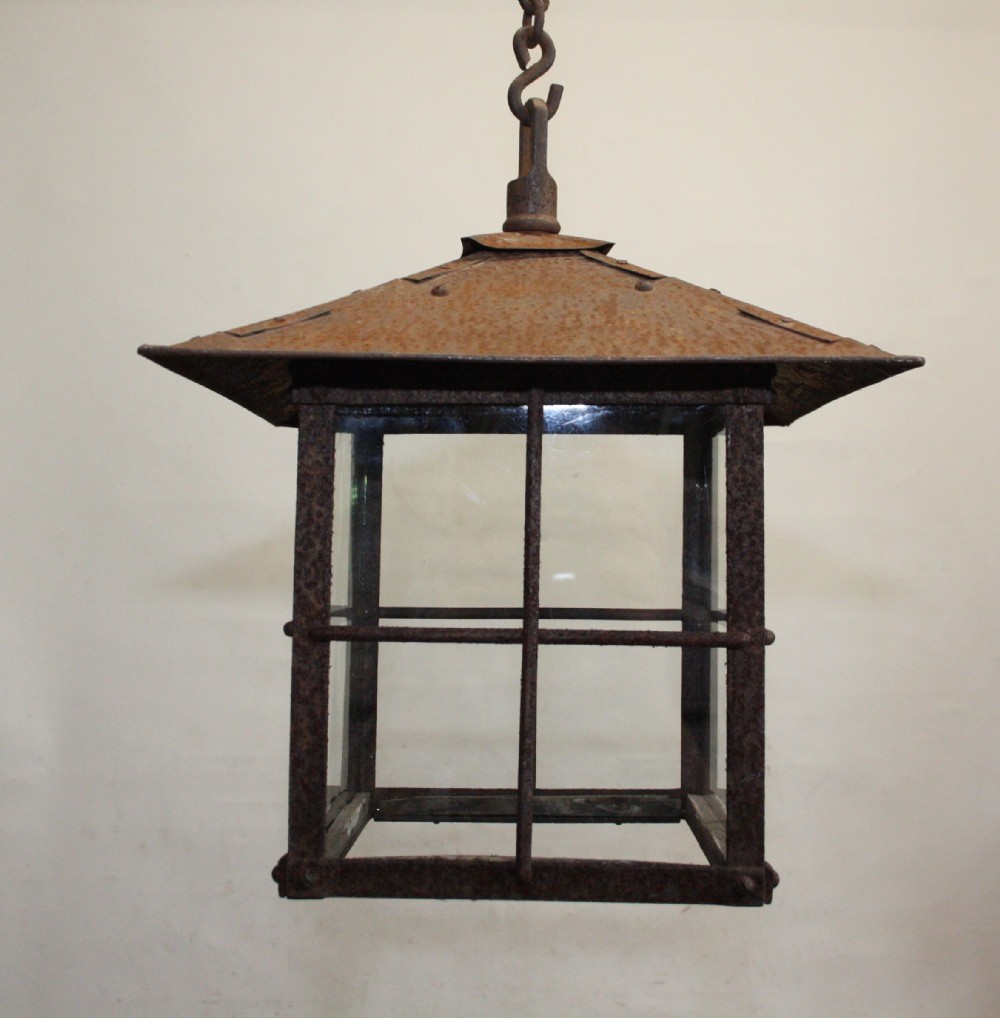 Early 20th century Rust coloured porch light