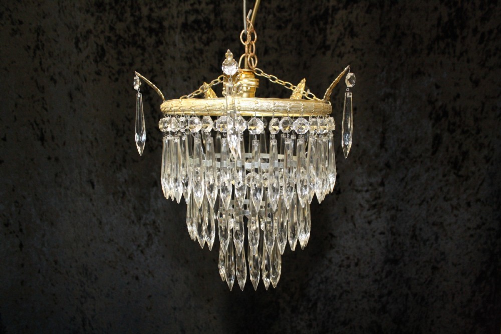 Early 20th century spike chandelier