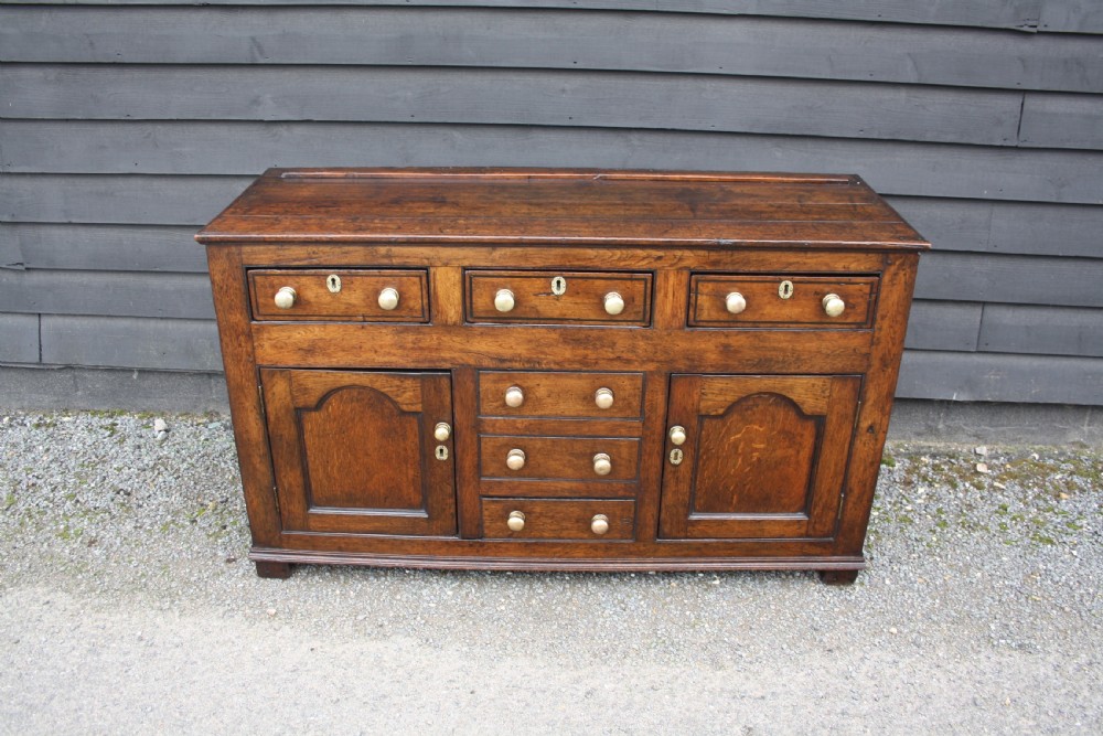 Late 18th century oak dresser base