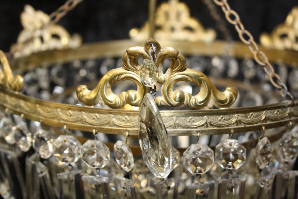 Early 20th century cut glass chandelier View V