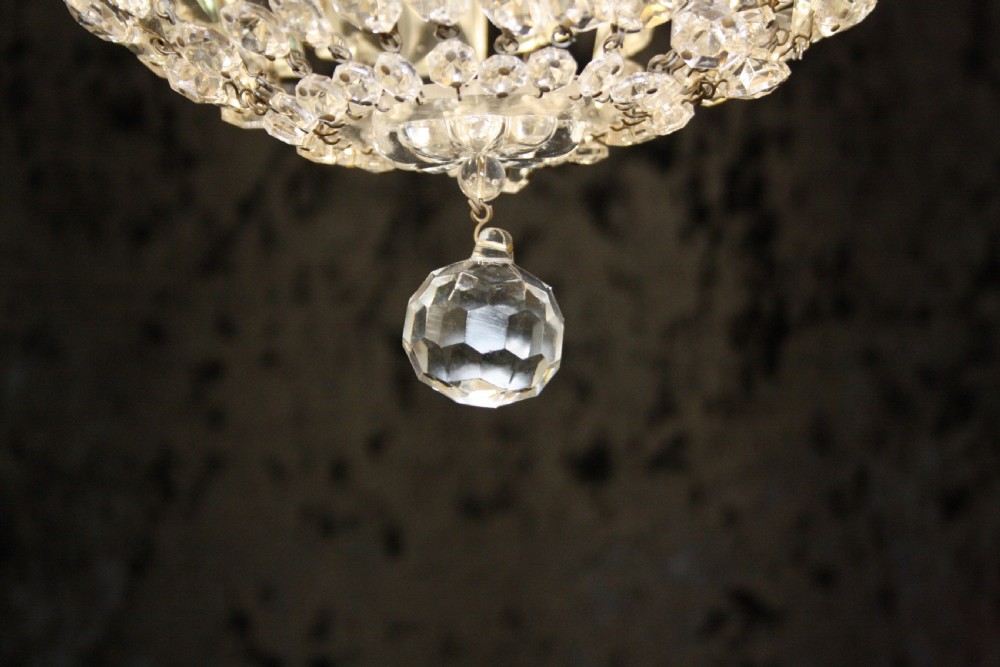 Early 20th century cut glass chandelier View IX
