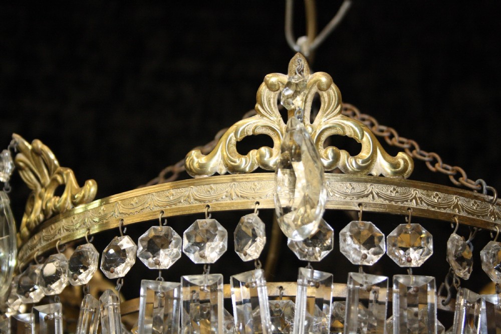 Early 20th century cut glass chandelier View X