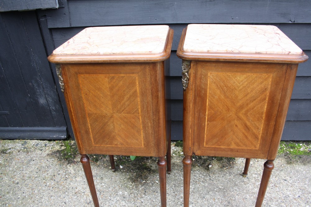 Pair of 19th-century French bedside tables View XII