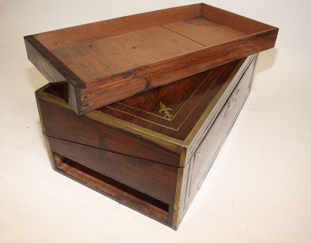 Late 18th century Brassbound Rosewood writing slope View IV