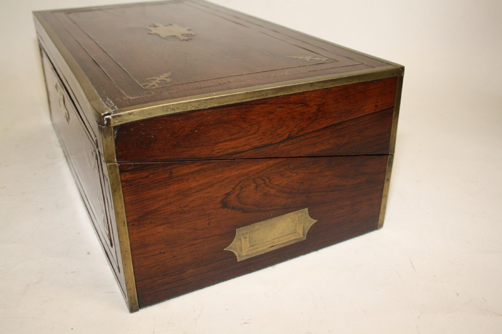 Late 18th century Brassbound Rosewood writing slope View V
