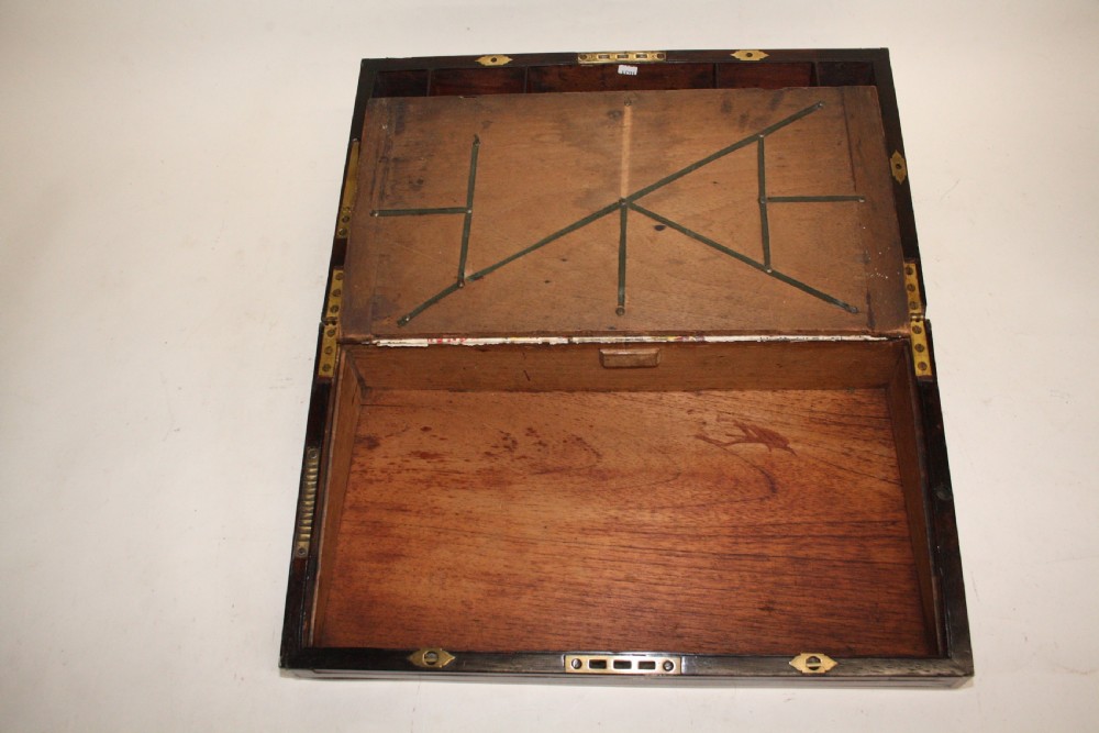 Late 18th century Brassbound Rosewood writing slope View IX