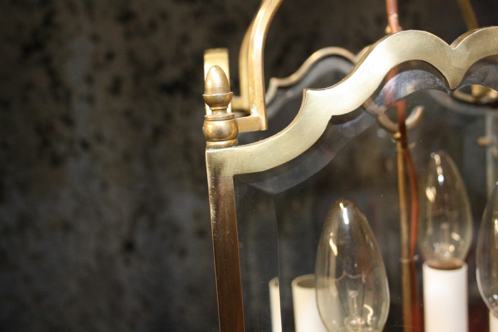 Early 20th century  Hall lantern with a bevelled glass View IV