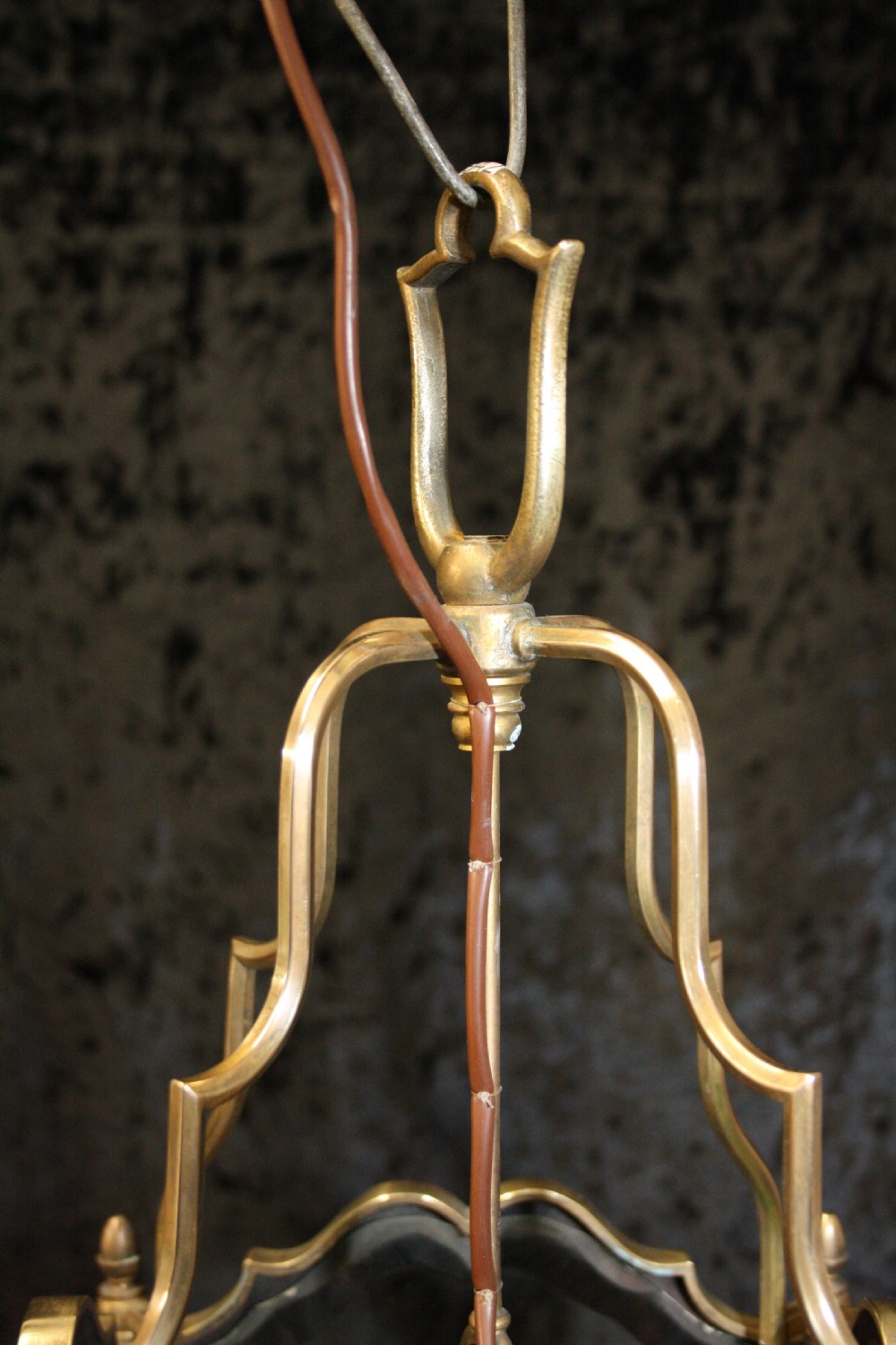 Early 20th century  Hall lantern with a bevelled glass View V