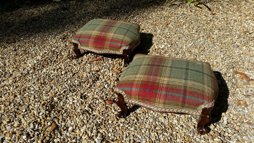 19th century Pair of foot stools
