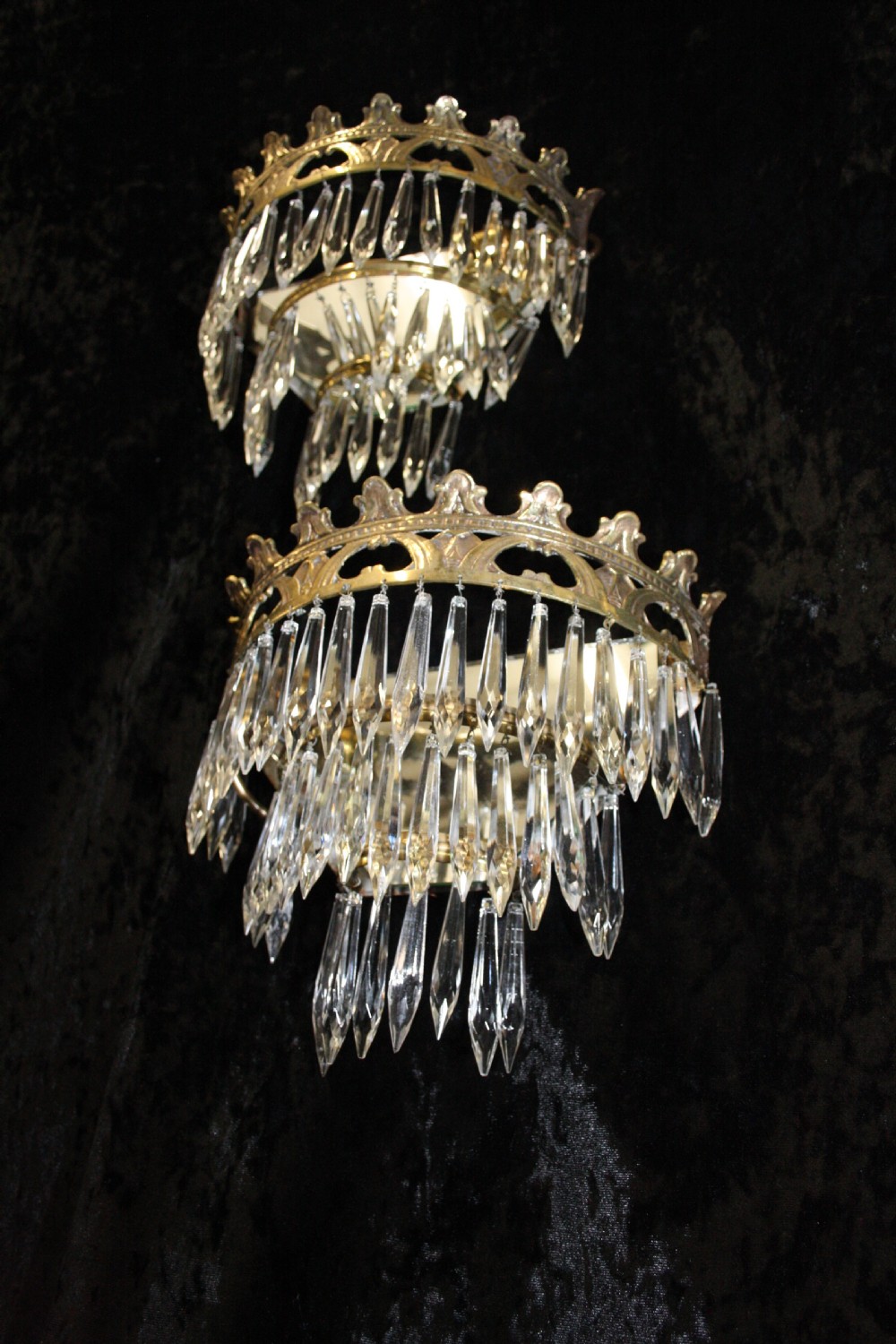 Pair of early 20th century bow fronts Wall lights View VI