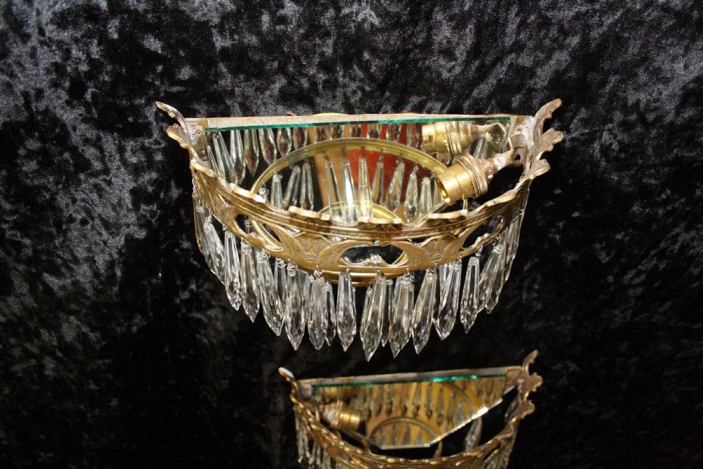 Pair of early 20th century bow fronts Wall lights View VIII