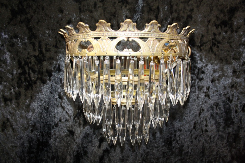 Pair of early 20th century bow fronts Wall lights View IX