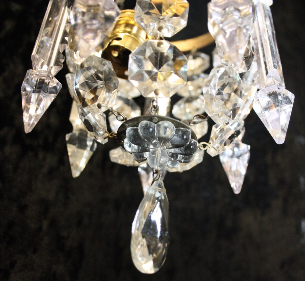 Early 20th century pair of lustre chandeliers View VII