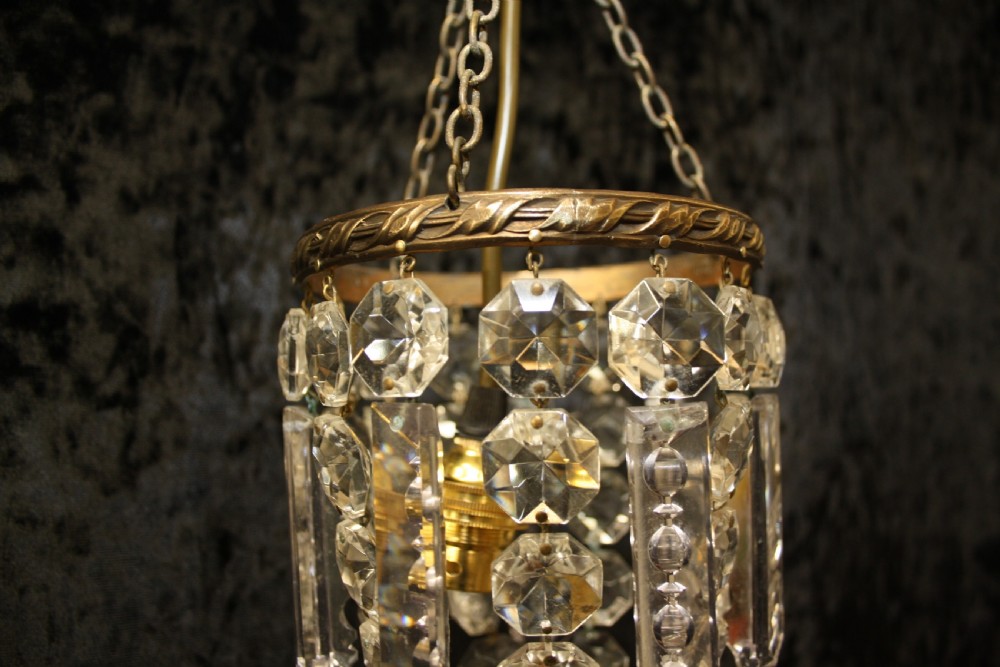 Early 20th century pair of lustre chandeliers View VIII