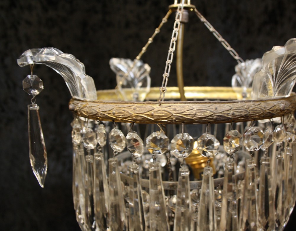 Three tier spike Crystal chandelier  View III