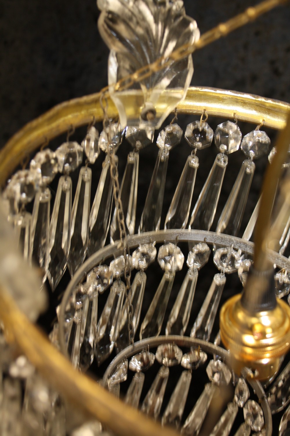 Three tier spike Crystal chandelier  View VII