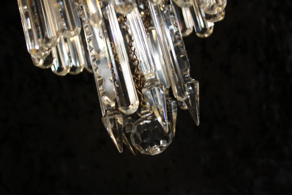 Pair of gilt brass Crystal chandeliers View VIII