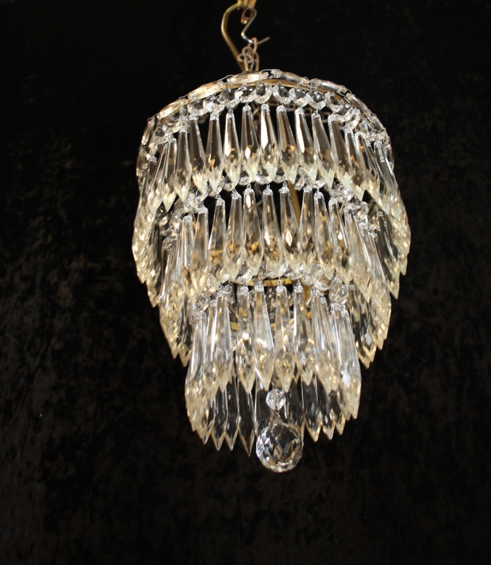 Crystal Spike chandelier with three layers of spikes