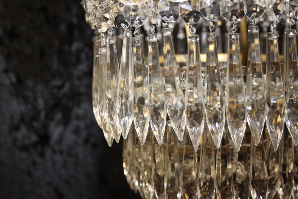 Crystal Spike chandelier with three layers of spikes View VI