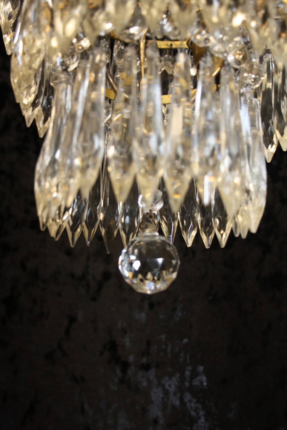 Crystal Spike chandelier with three layers of spikes View VII