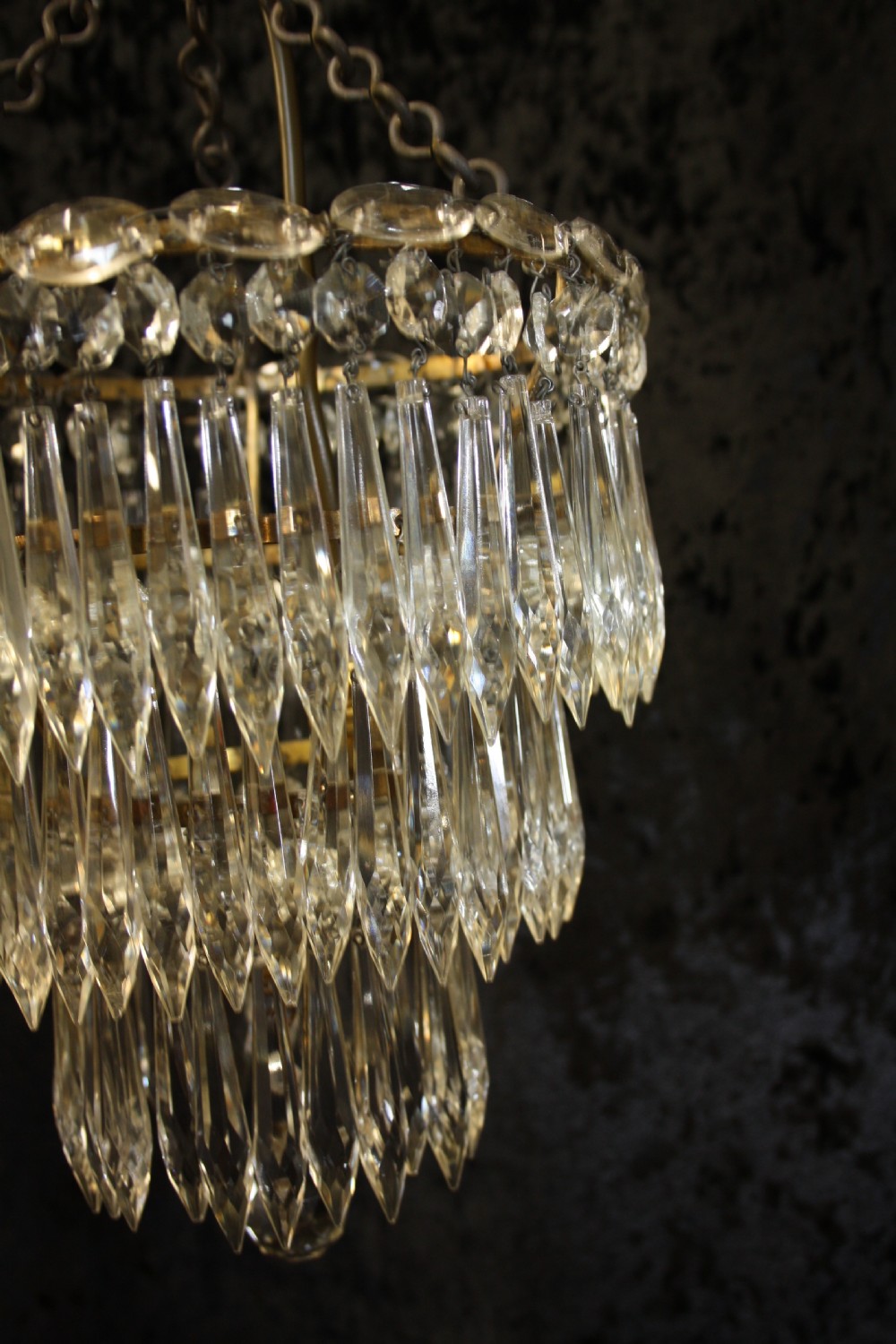 Crystal Spike chandelier with three layers of spikes View VIII