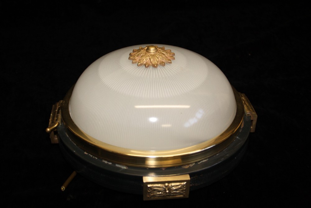 Round ceiling lights in steel and brass View VI