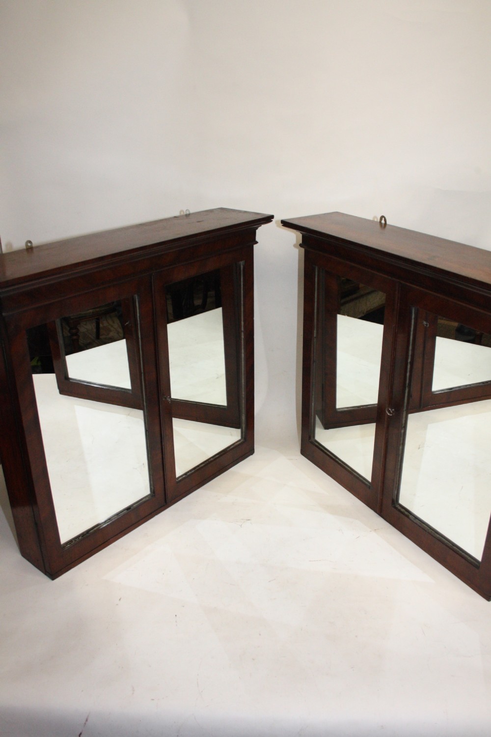 Pair of 19th century mahogany wall cabinets