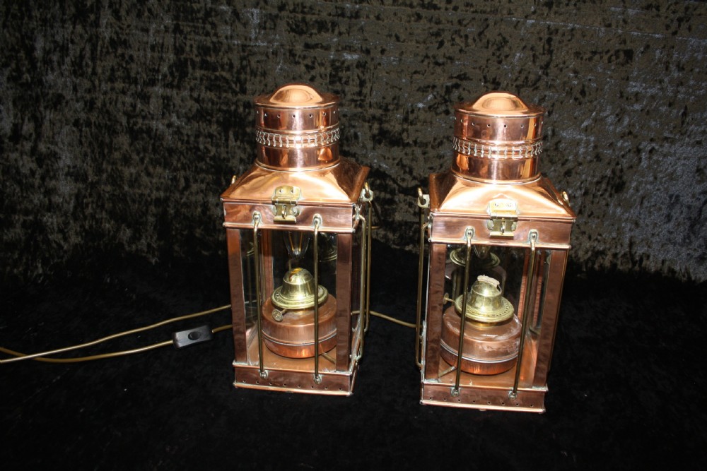 Pair of Early 20th century copper lanterns