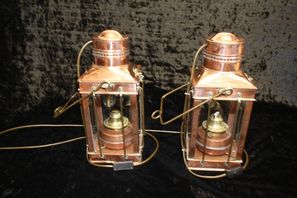 Pair of Early 20th century copper lanterns View VII