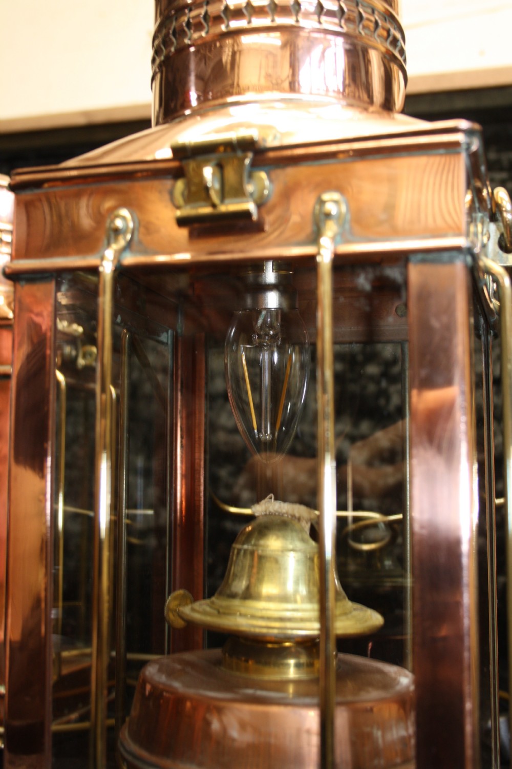 Pair of Early 20th century copper lanterns View IX