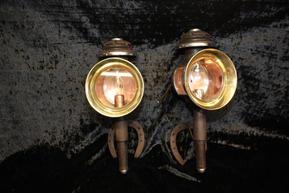 Pair of late 19th century carriage lights