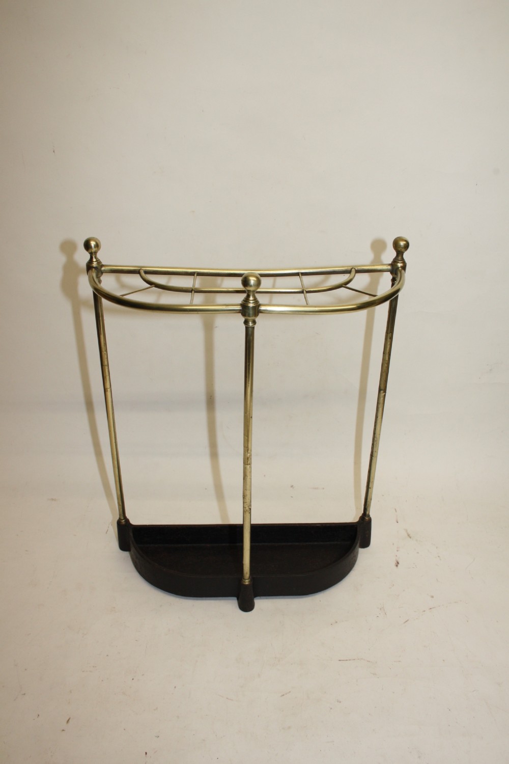 Bow front Victorian Brass sticks stand
