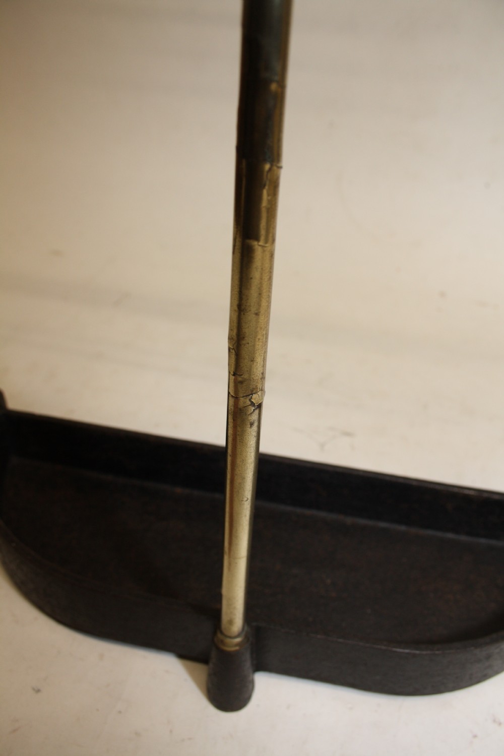 Bow front Victorian Brass sticks stand View V