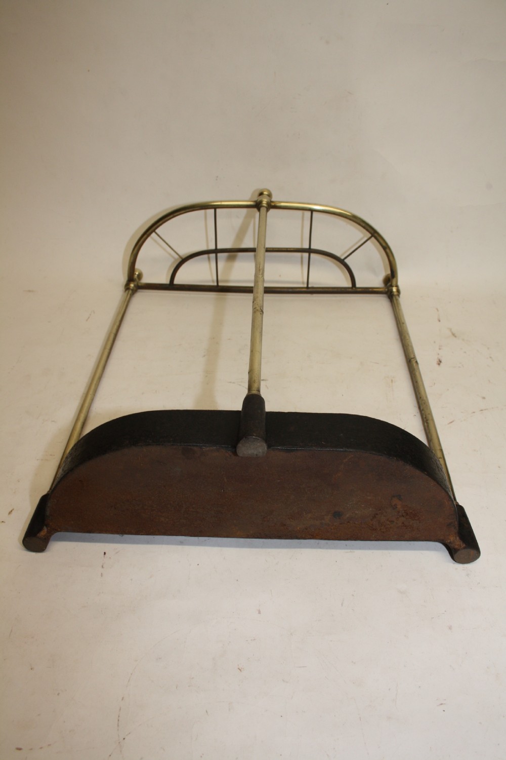 Bow front Victorian Brass sticks stand View VII
