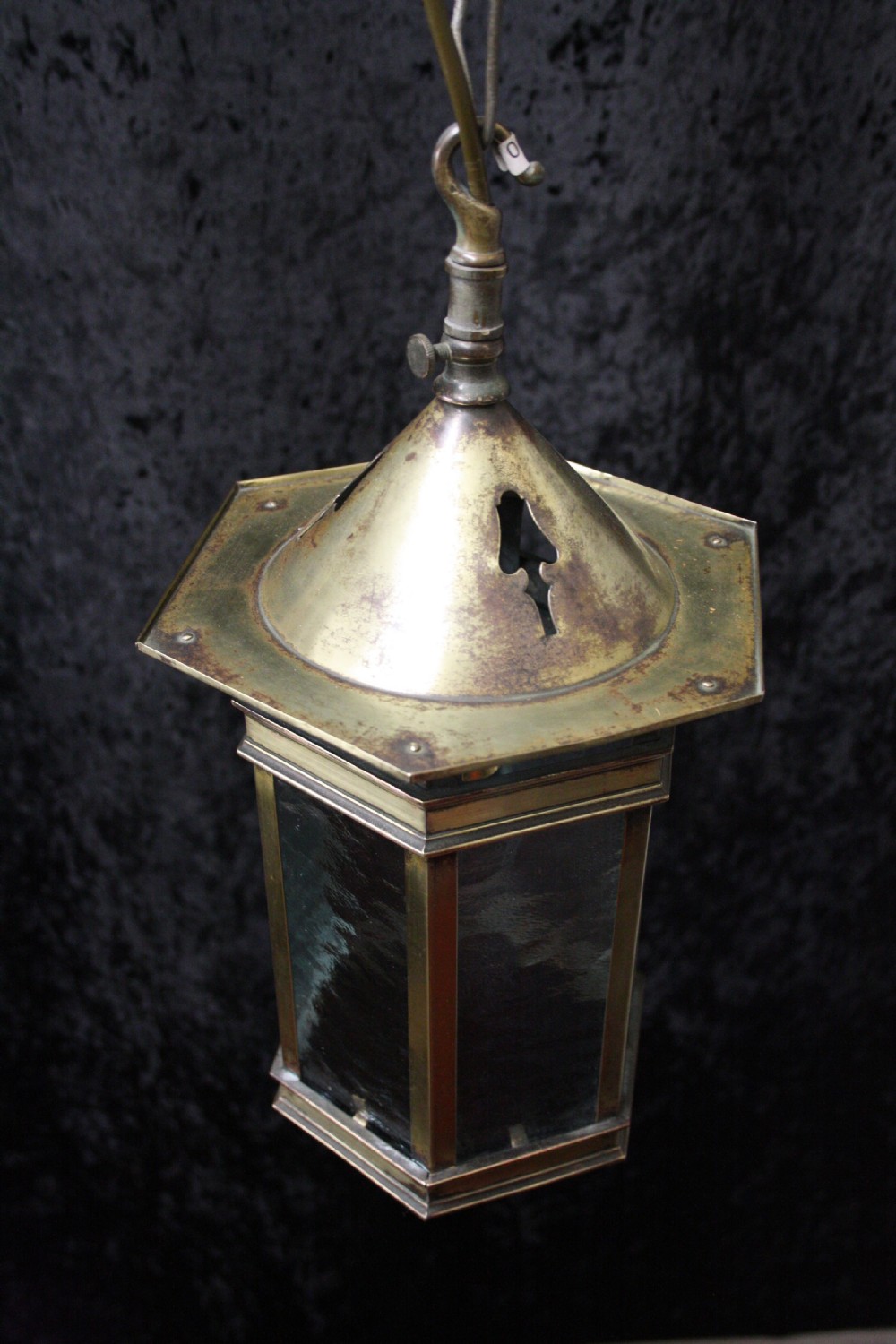Arts and crafts brass Lantern View II