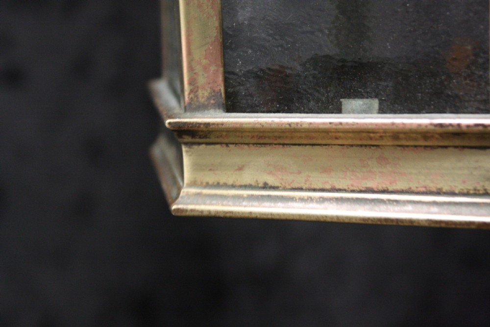 Arts and crafts brass Lantern View V