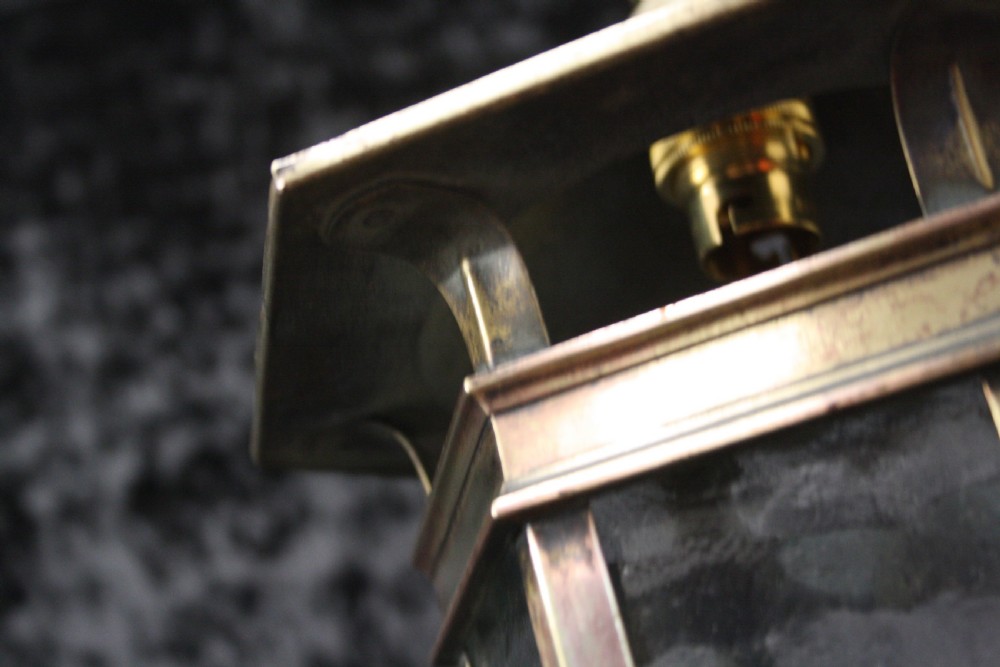 Arts and crafts brass Lantern View IX