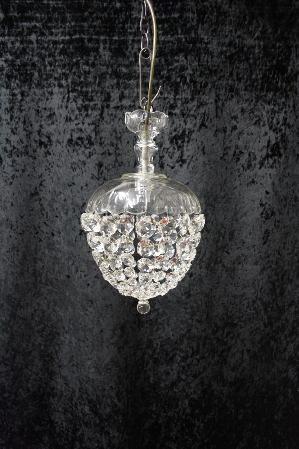 Glass dome top chandelier
