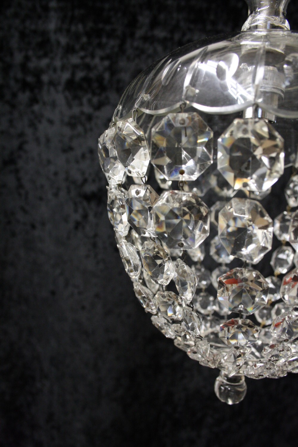 Glass dome top chandelier View VII