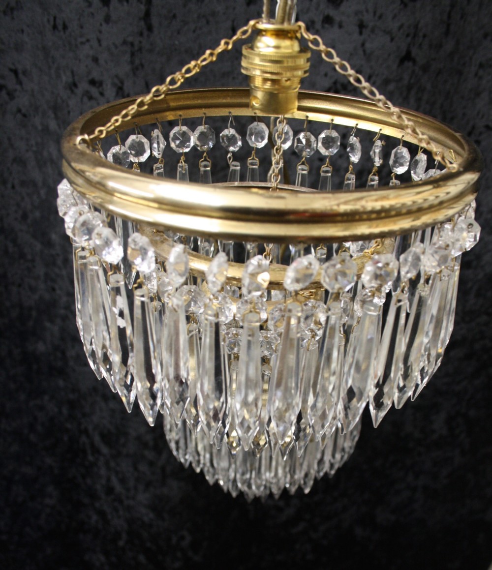 Early 20th century pair of spike chandeliers View II