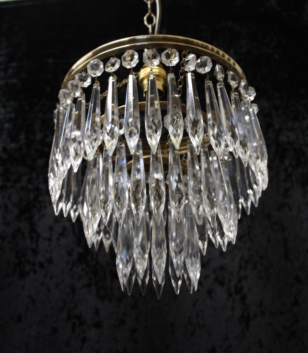 Early 20th century pair of spike chandeliers View VII