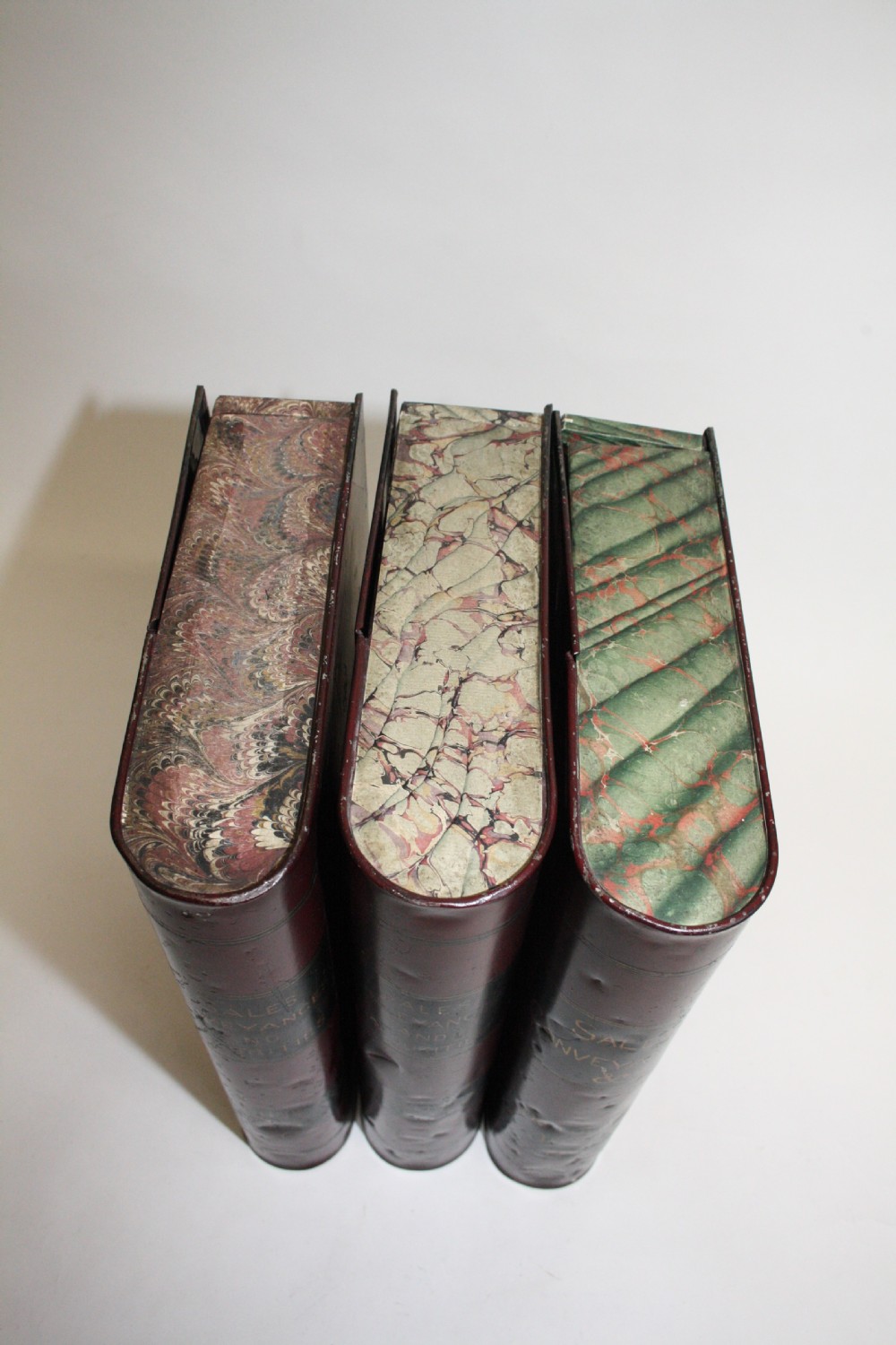 Three toleware file boxes View II