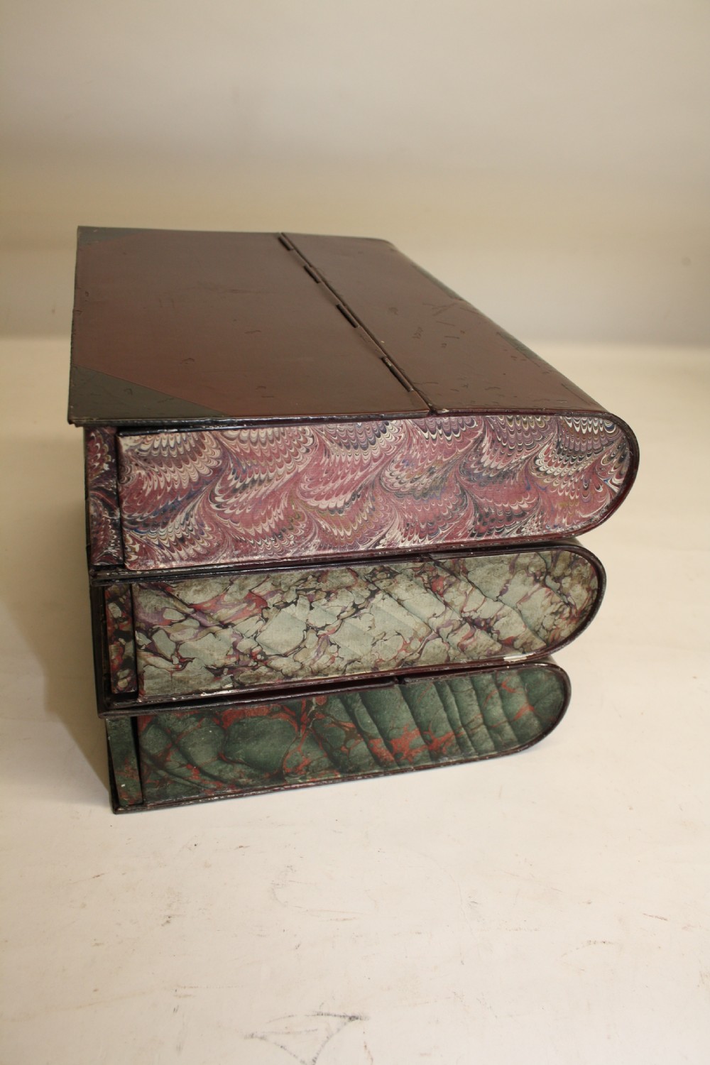 Three toleware file boxes View V